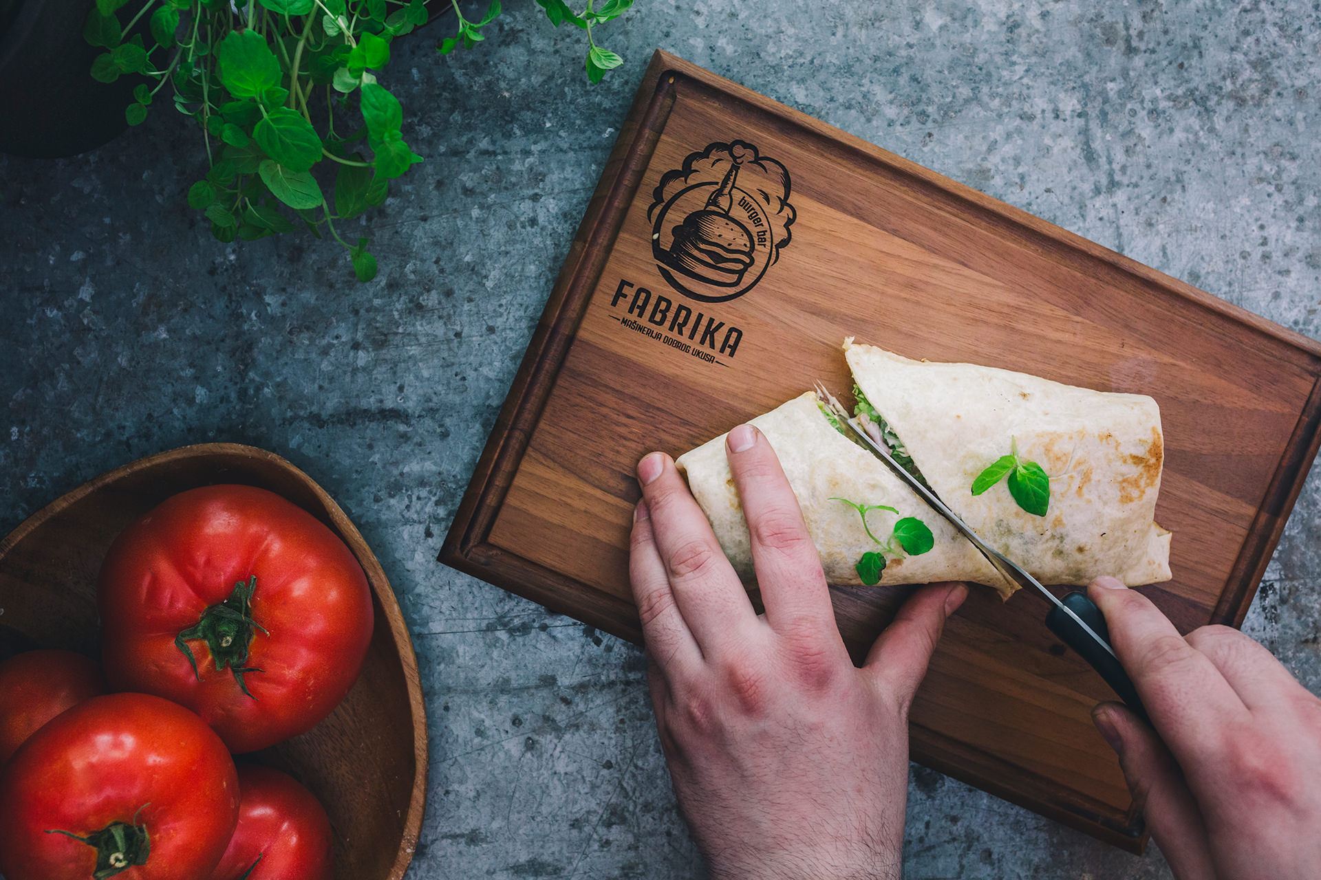 Burger in Tortilla